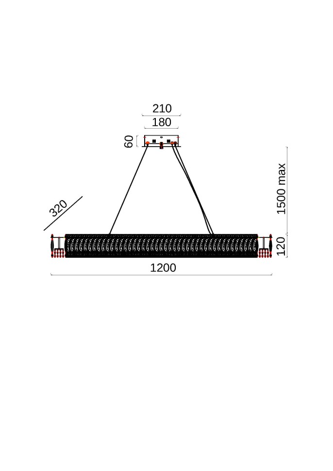 Люстра подвесная Fluorite FL1054-9P