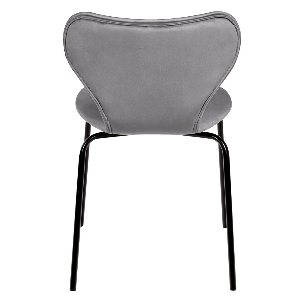 Стул Seven тёмно-серый велюр с чёрными ножками Bradex Home RF 0256
