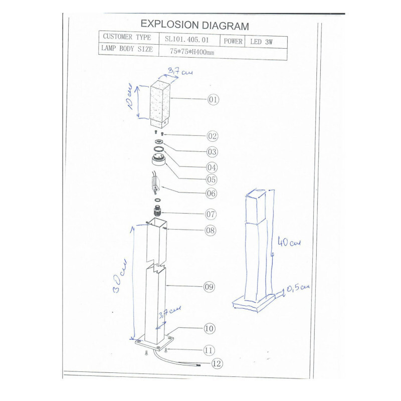 Садовый светильник ST Luce SL101.405.01
