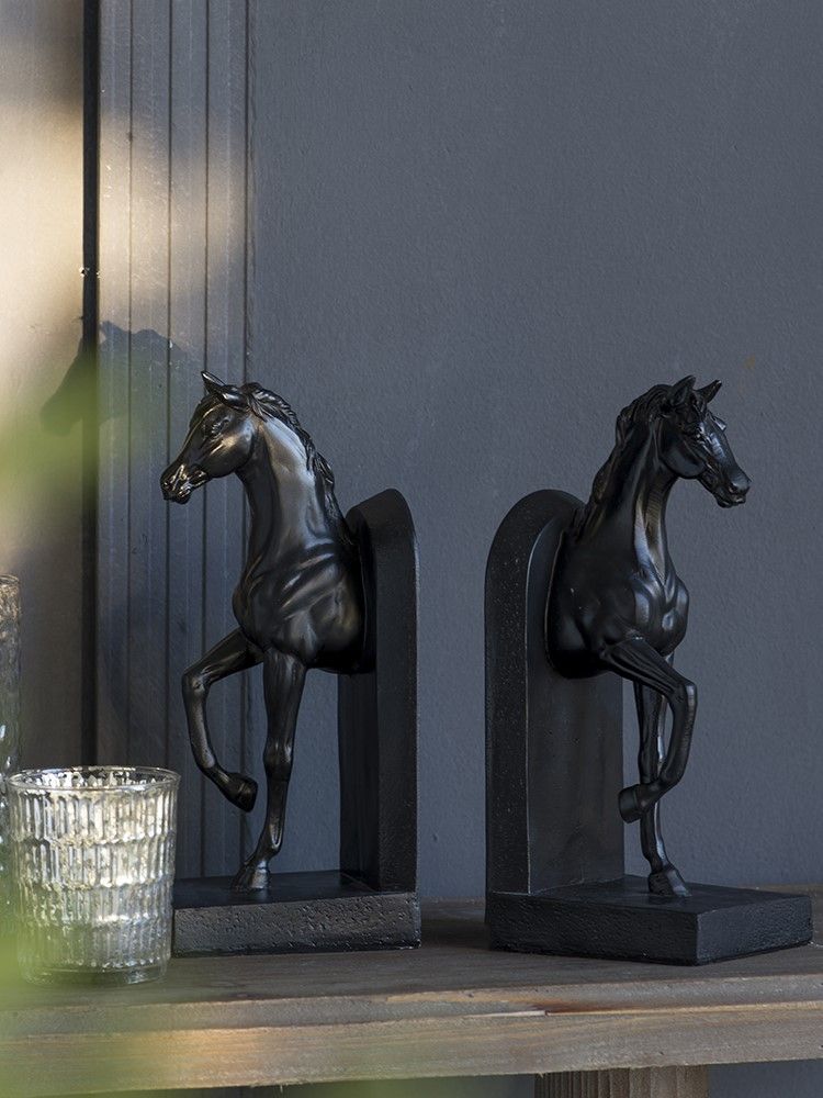 Держатели для книг Лошади, набор Glasar 73642-BLAC