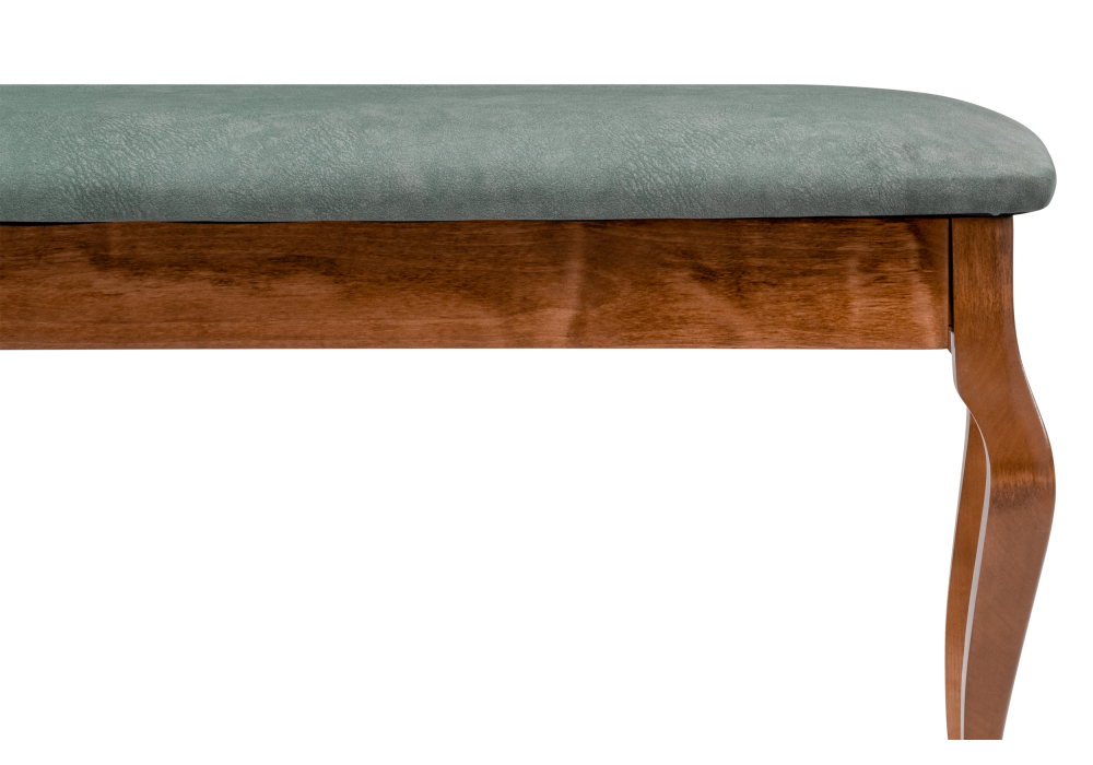 Банкетка Woodville Хиль орех / зеленая 515160