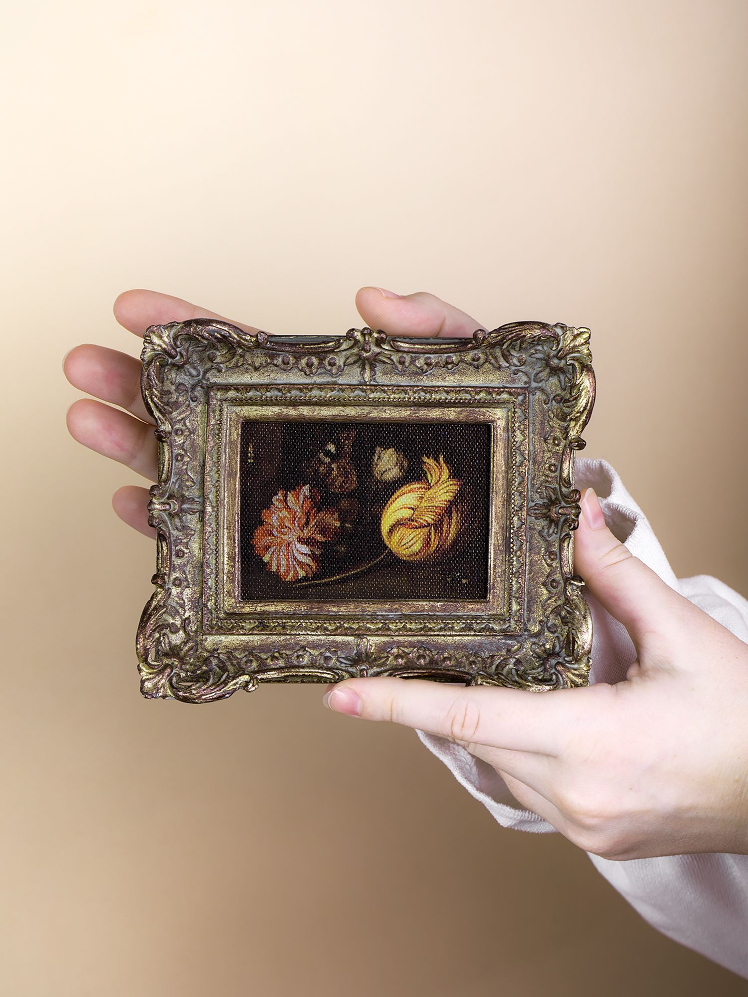 Картина в раме Цветы, масло, под старину Glasar 28-330