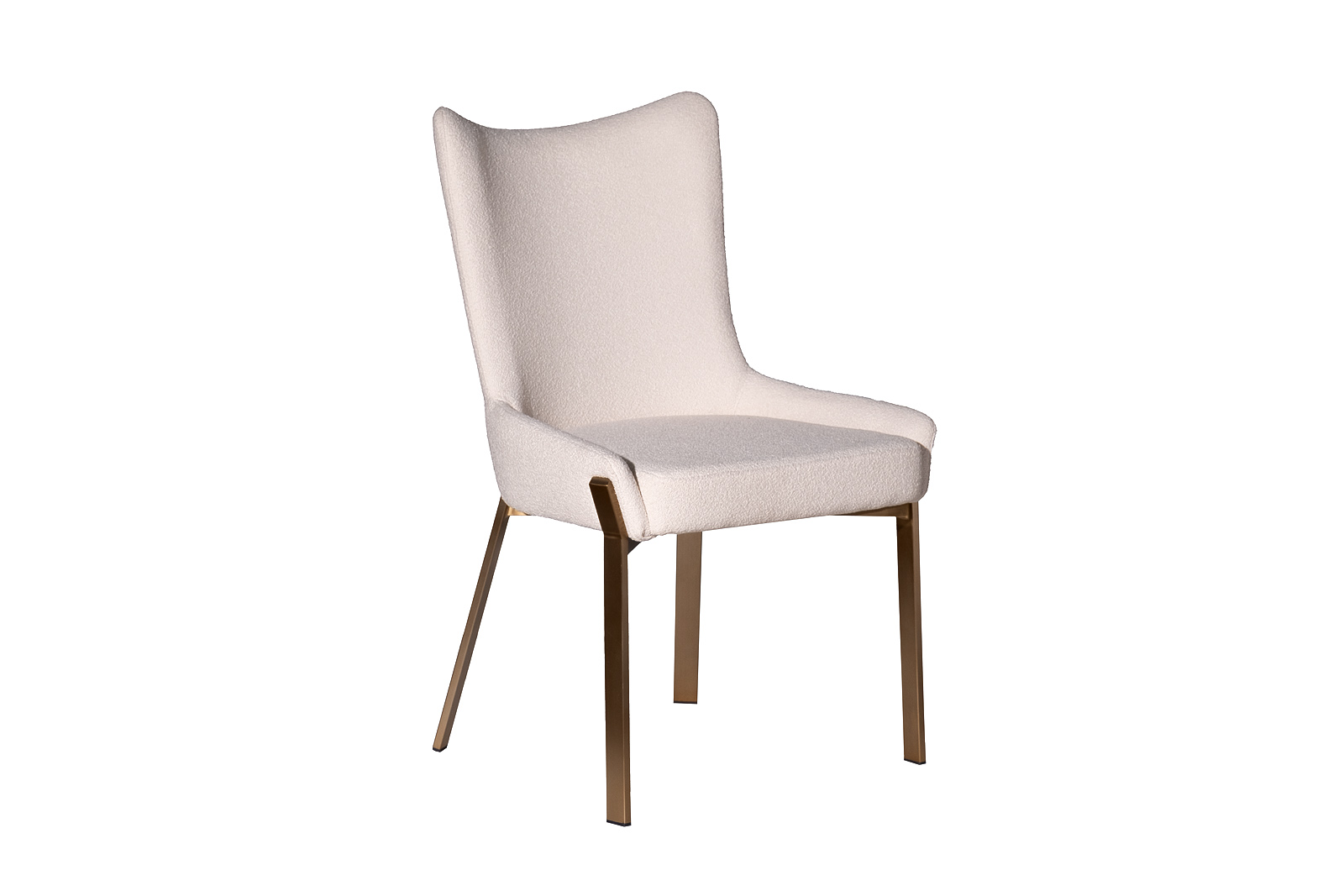 Стул обеденный букле белый+бронза 57*65*91 Garda Decor 163YH-06275
