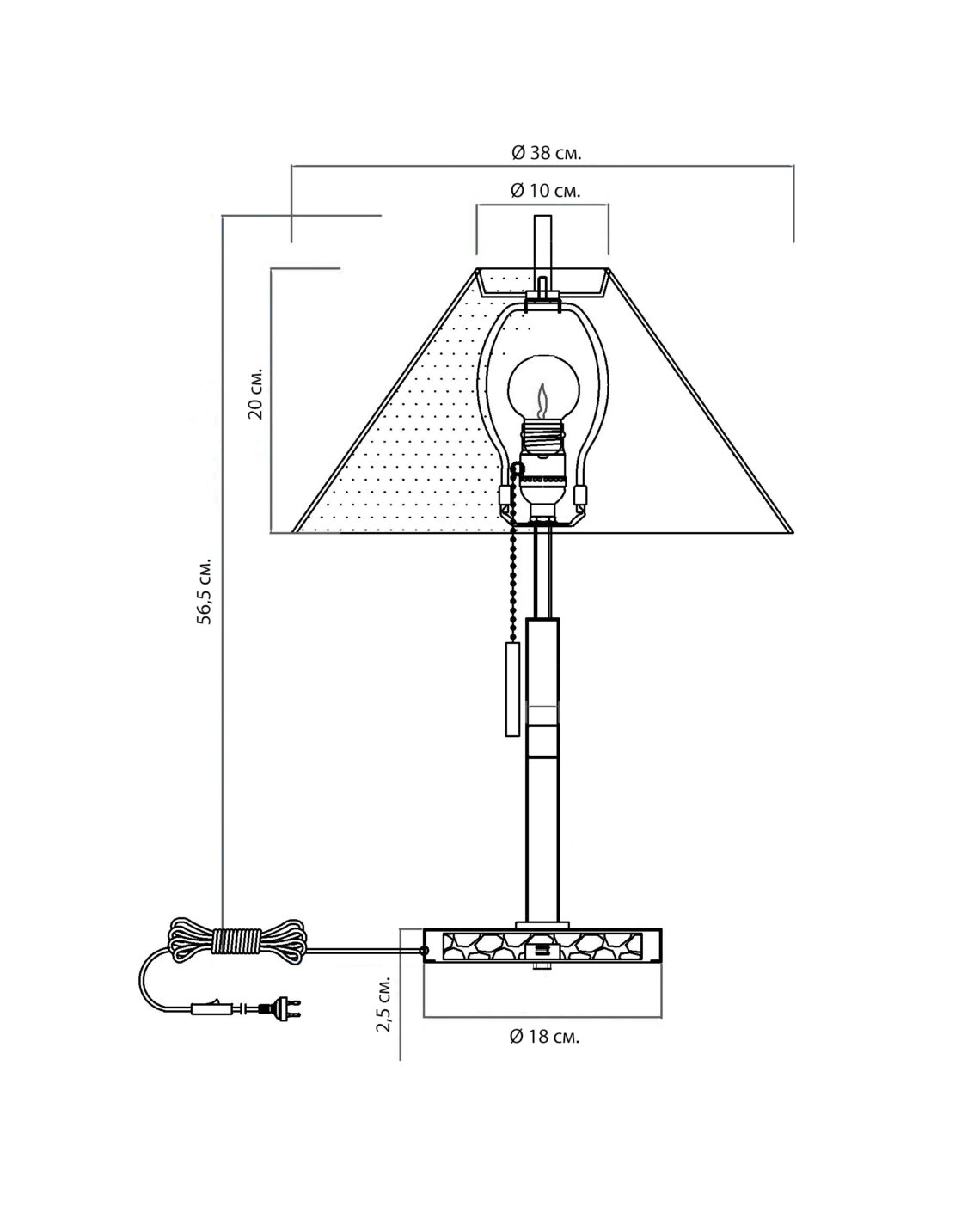 Настольная лампа Метлик Louvre Home P3021TA