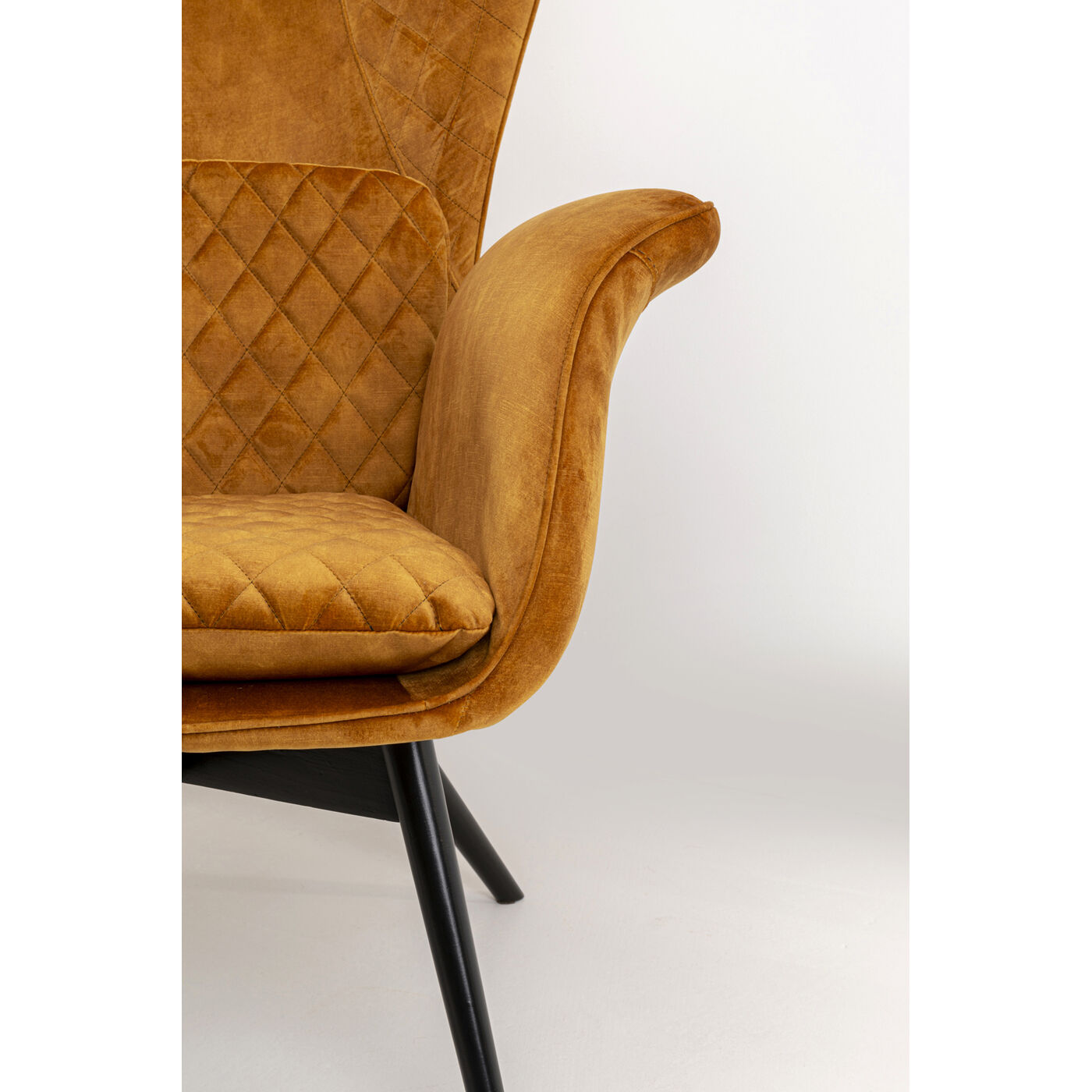 Кресло Tudor Velvet Gold Brown KARE 70737