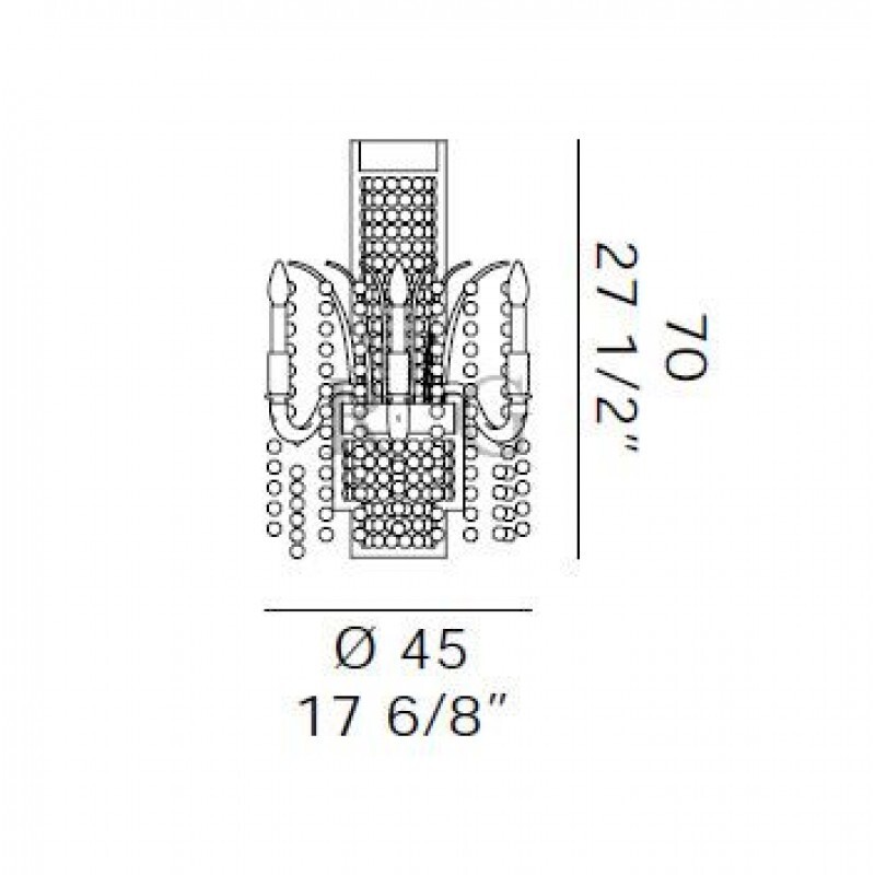 Настенный светильник De Majo ICE A3+4