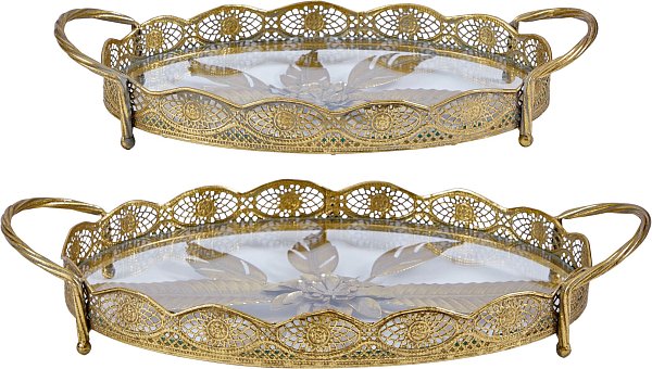 Подносы со стеклянной поверхностью Эфиопия Glasar 57-312