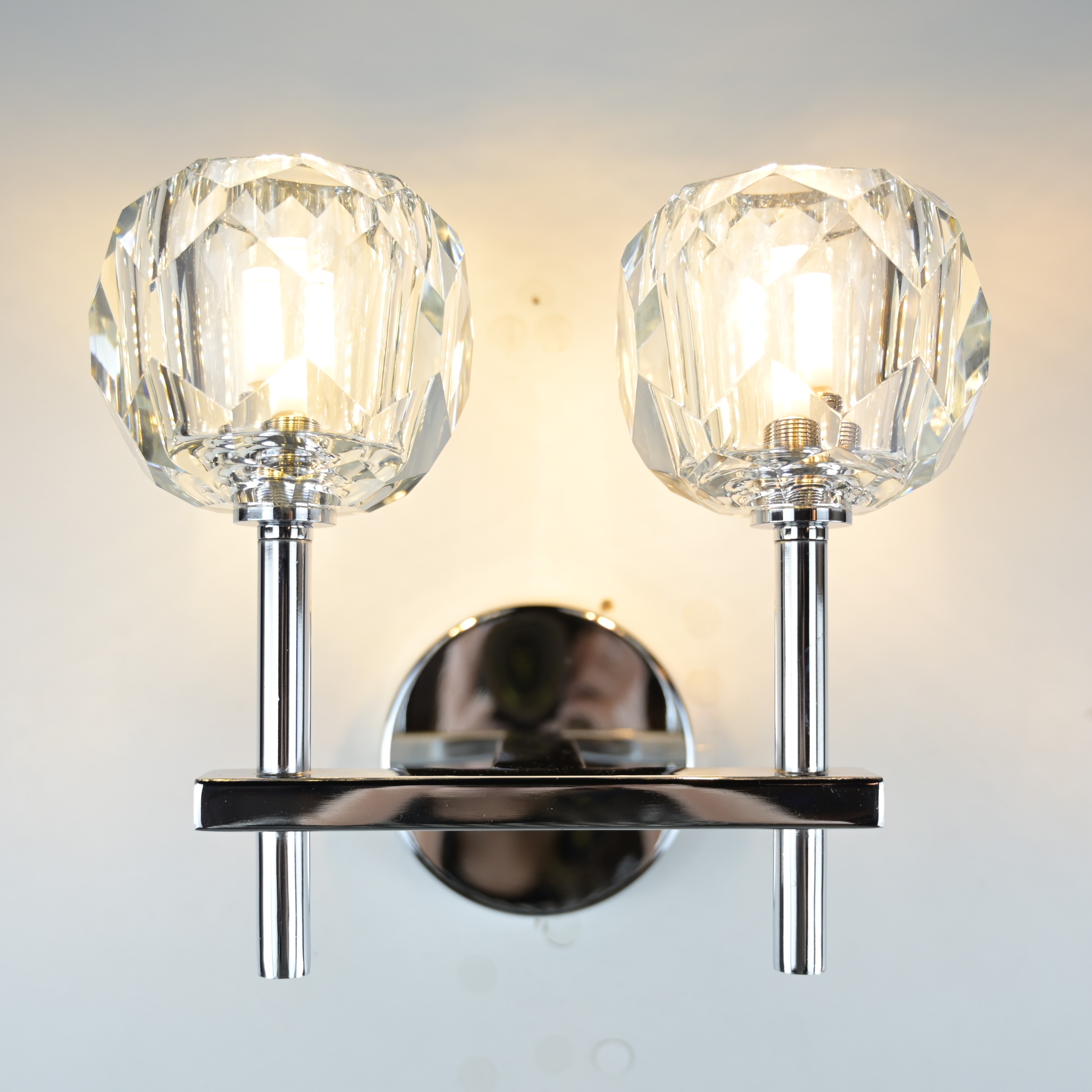 Бра Rh Boule De Cristal Double Sconce Chrome By Imperiumloft