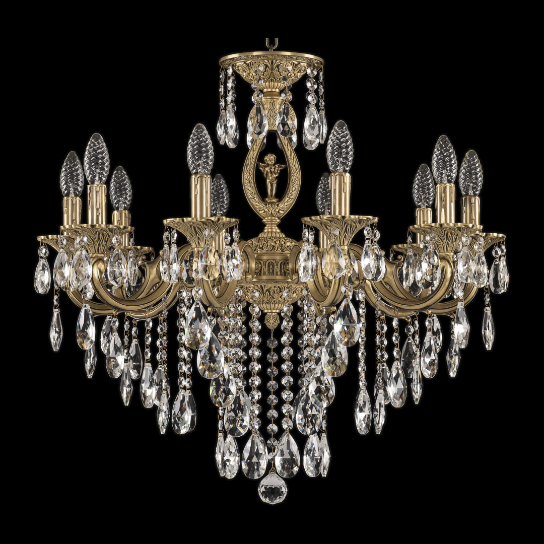 Люстра бронзовая с хрусталём 72401/10/210 B FP FA10S