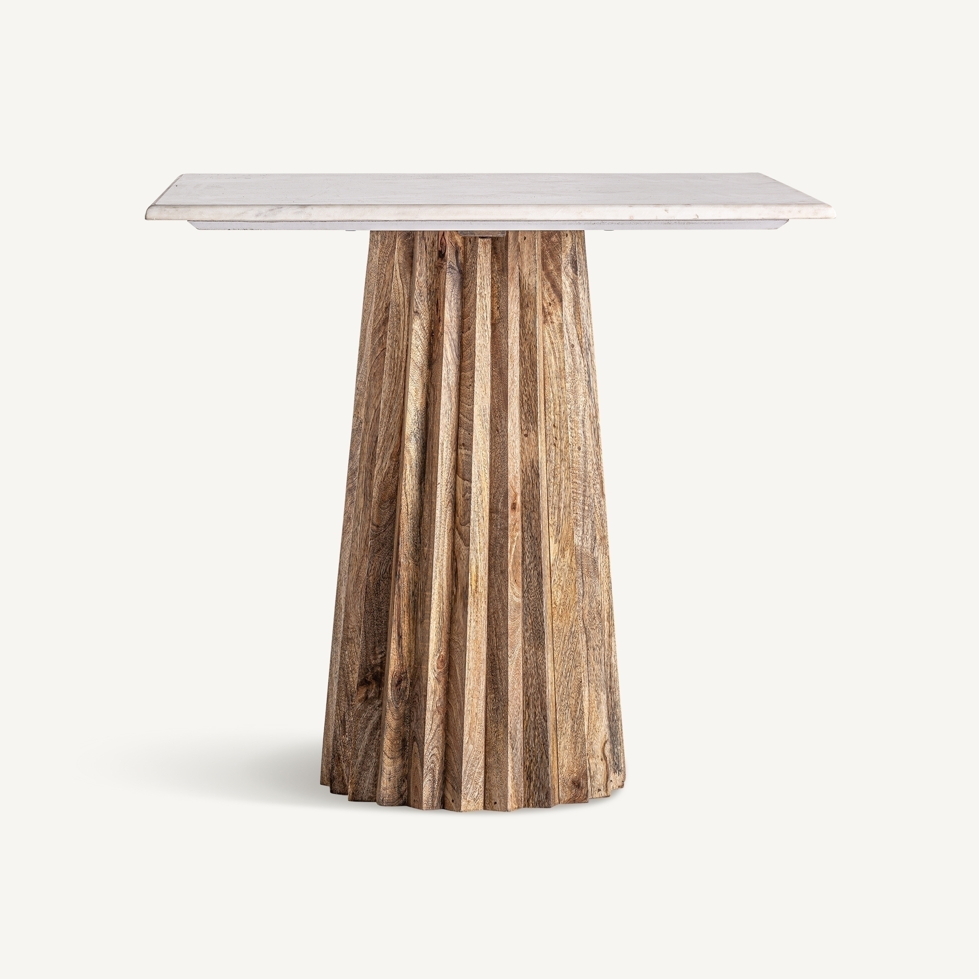 Квадратный барный стол Plisse WOOD белый Vical