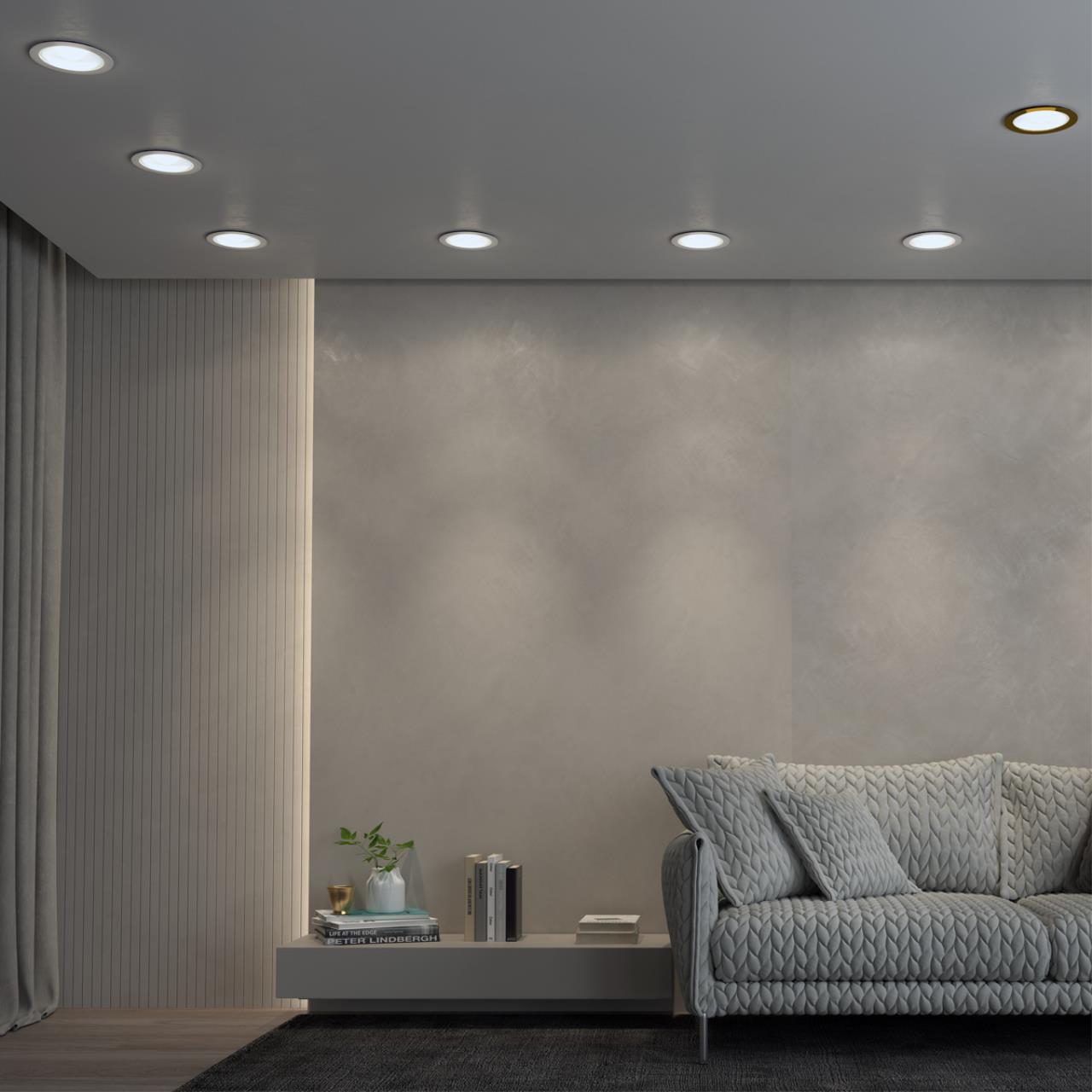 Встраиваемый светодиодный светильник с переключателем цветовой температуры Novotech 358955