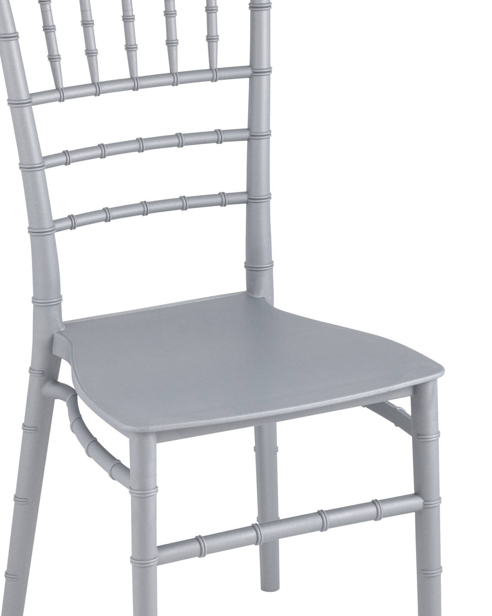 Стул Chiavari (Кьявари) пластик серебряный Stool Group