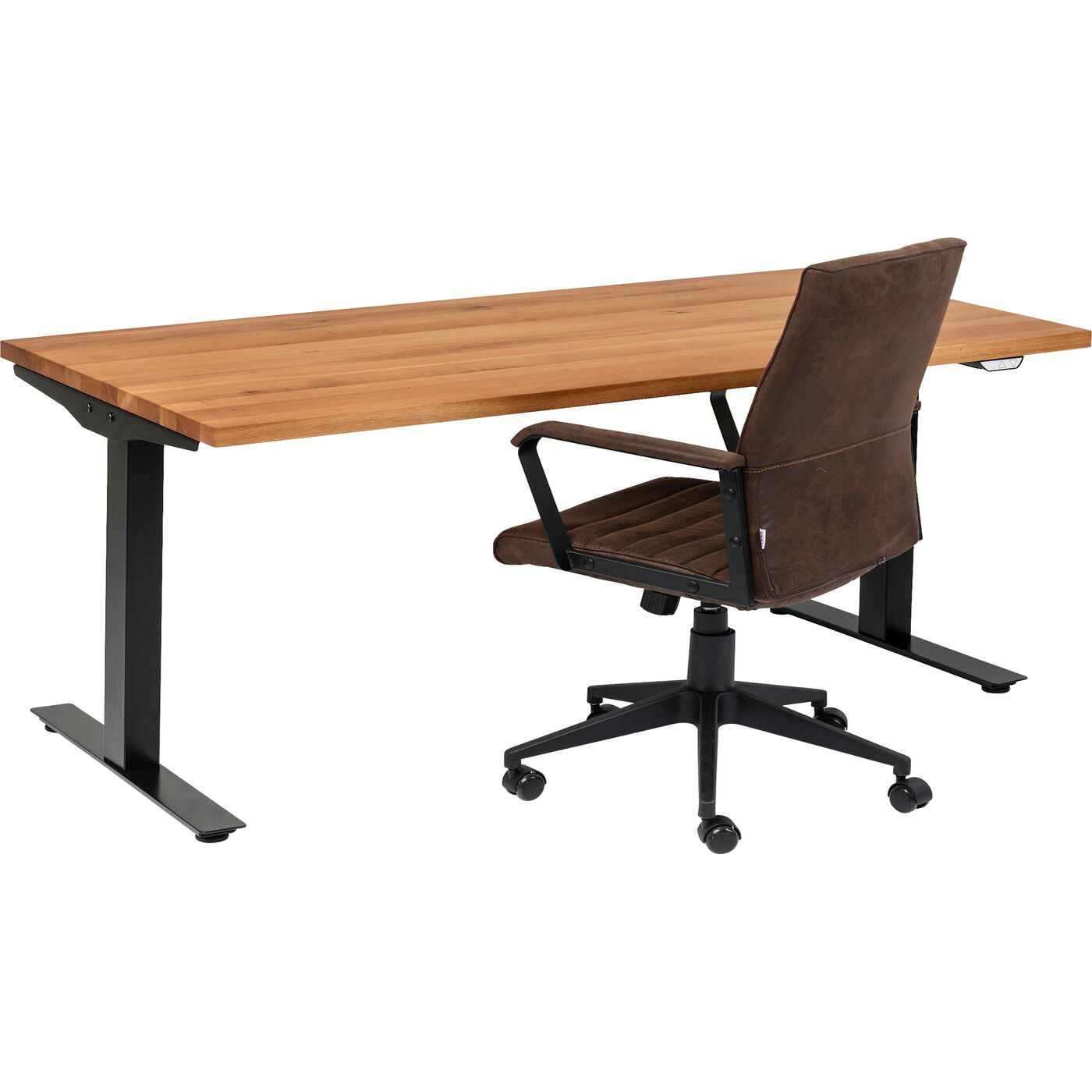 Стол письменный Office Jackie Oak Black 200x100 см KARE 85618