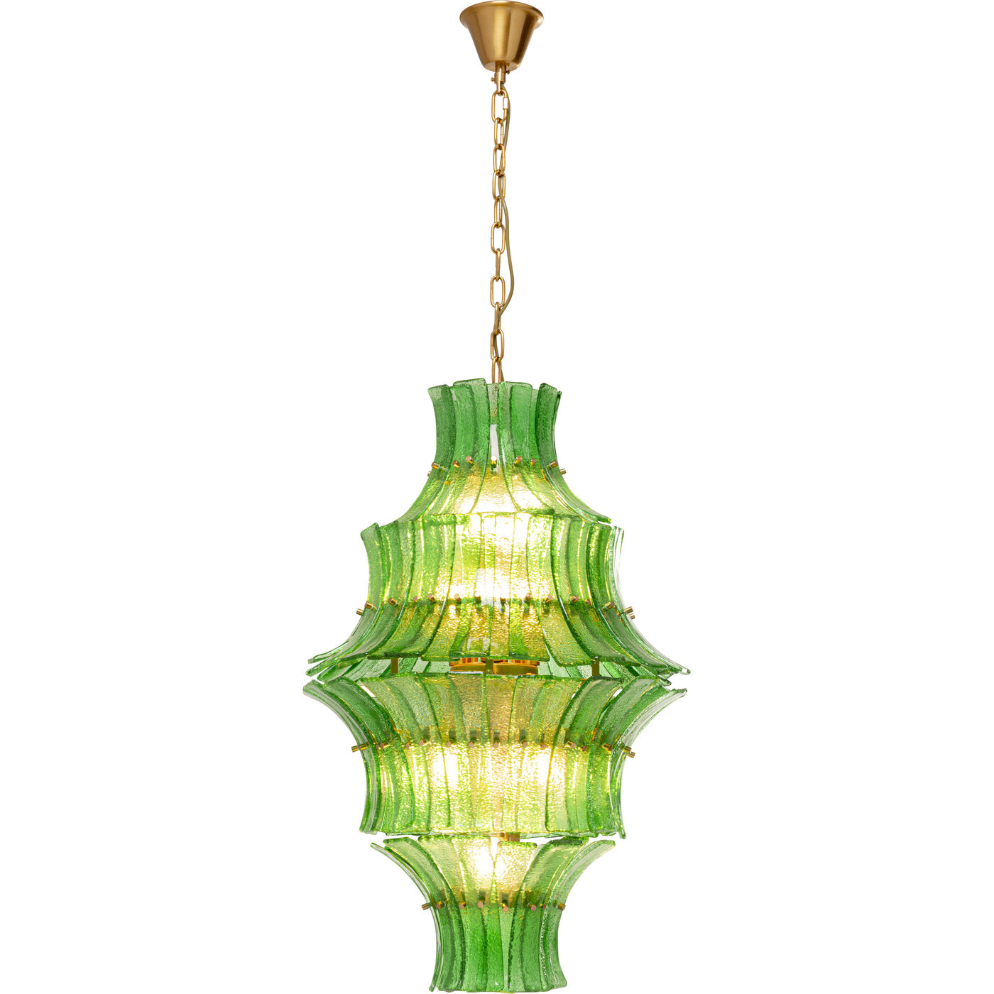 Светильник подвесной Venezia Double Green Ø53cm KARE 58054