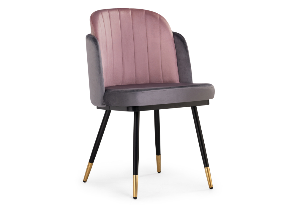 Стул Woodville Penelopa dark gray / pink / black / gold 15417