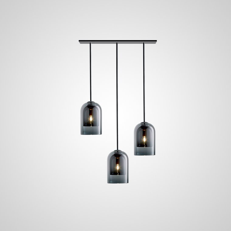 Подвесной светильник ARIA 3 lamps Plank Smoky by ImperiumLoft
