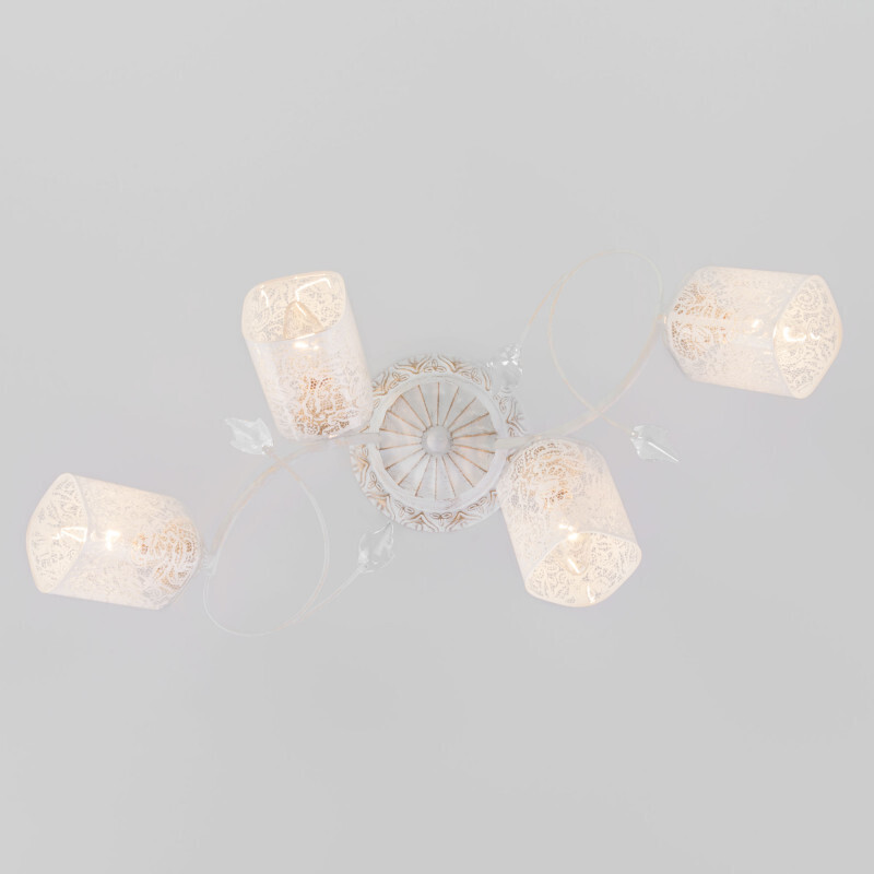 Накладная люстра Eurosvet 30053/4 белый с золотом