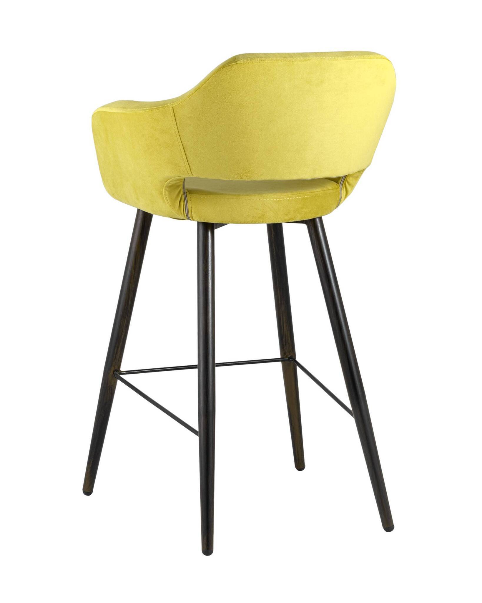 Стул барный Саймон велюр золотистый Stool Group