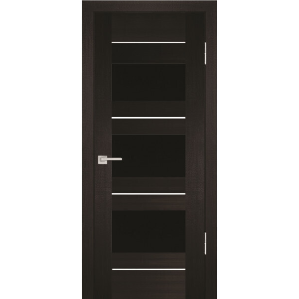 Межкомнатная дверь Graf PS-11 черный лакобель Венге Мелинга (2000 х 700)