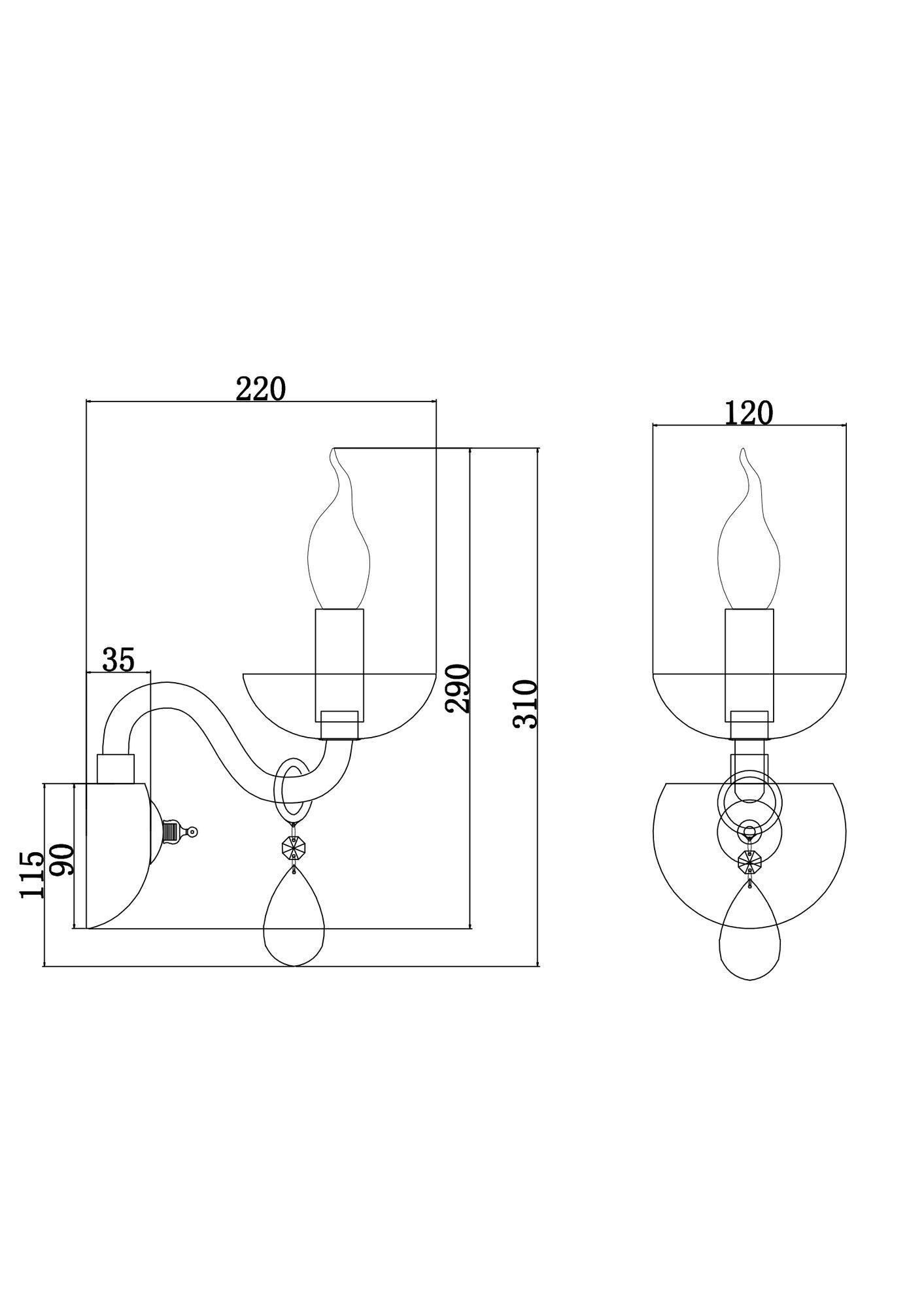 Бра Maytoni DIA011WL-01W