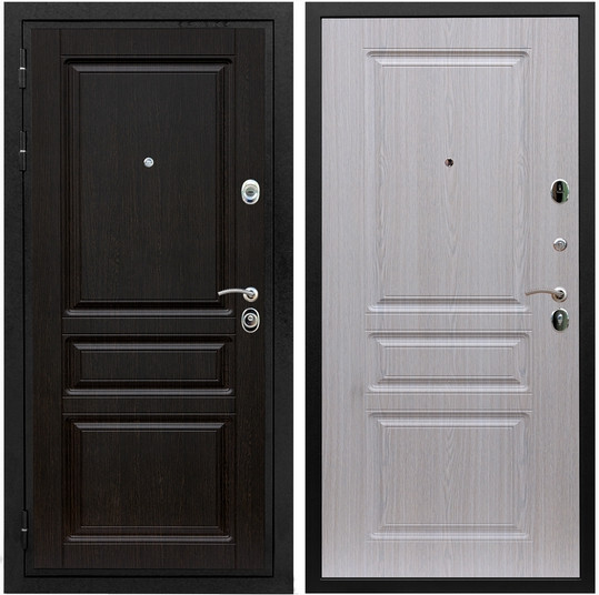 Дверь входная Graf Премиум-Н МДФ 16 мм ФЛ-243 Венге / МДФ 16 мм ФЛ-243 Дуб беленый