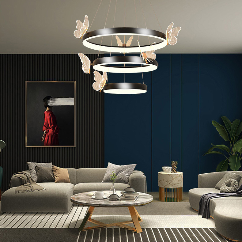 Подвесная люстра BABETTA D B D60+80 Black by ImperiumLoft