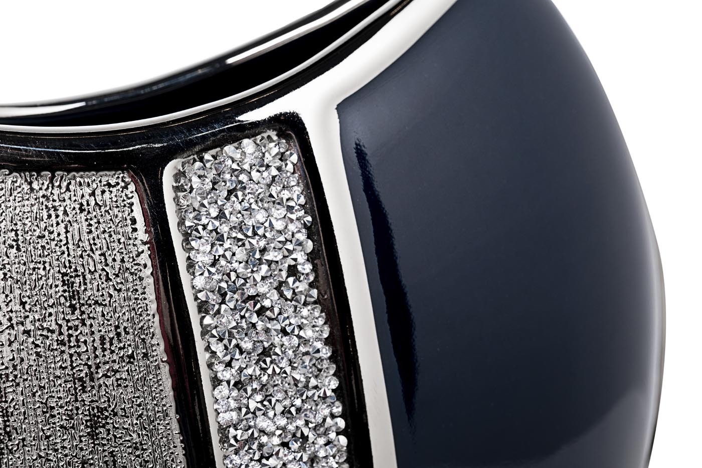 Ваза керамическая синяя с серебром Garda Decor 18H2661M-19