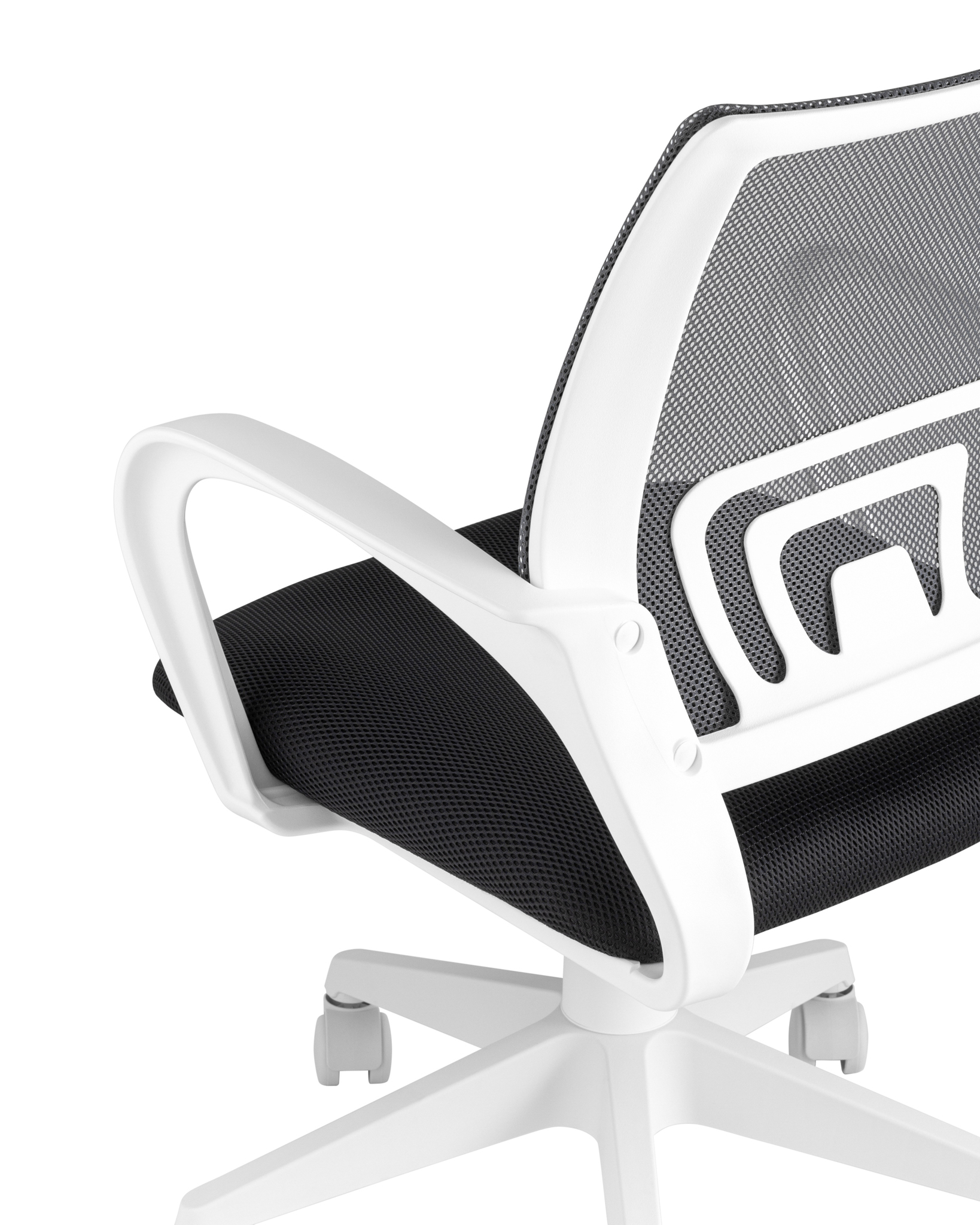 Кресло офисное TopChairs ST-BASIC-W серый крестовина пластик белый Stool Group