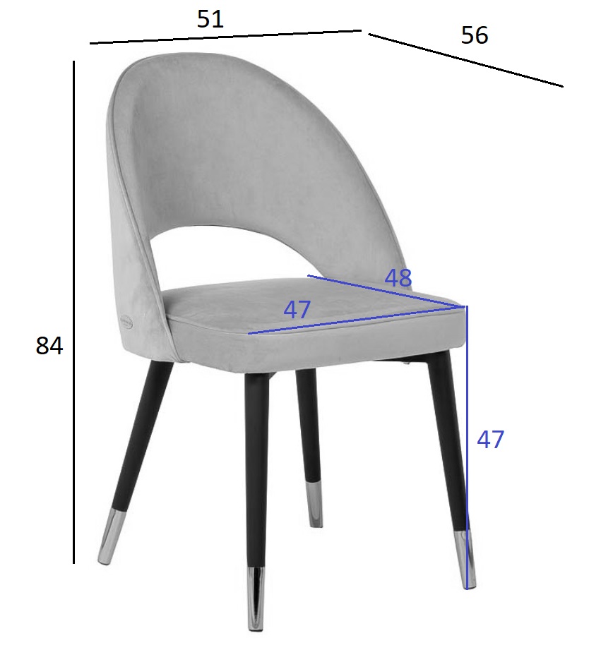 Стул велюровый серо-бежевый Garda Decor 30C-12280