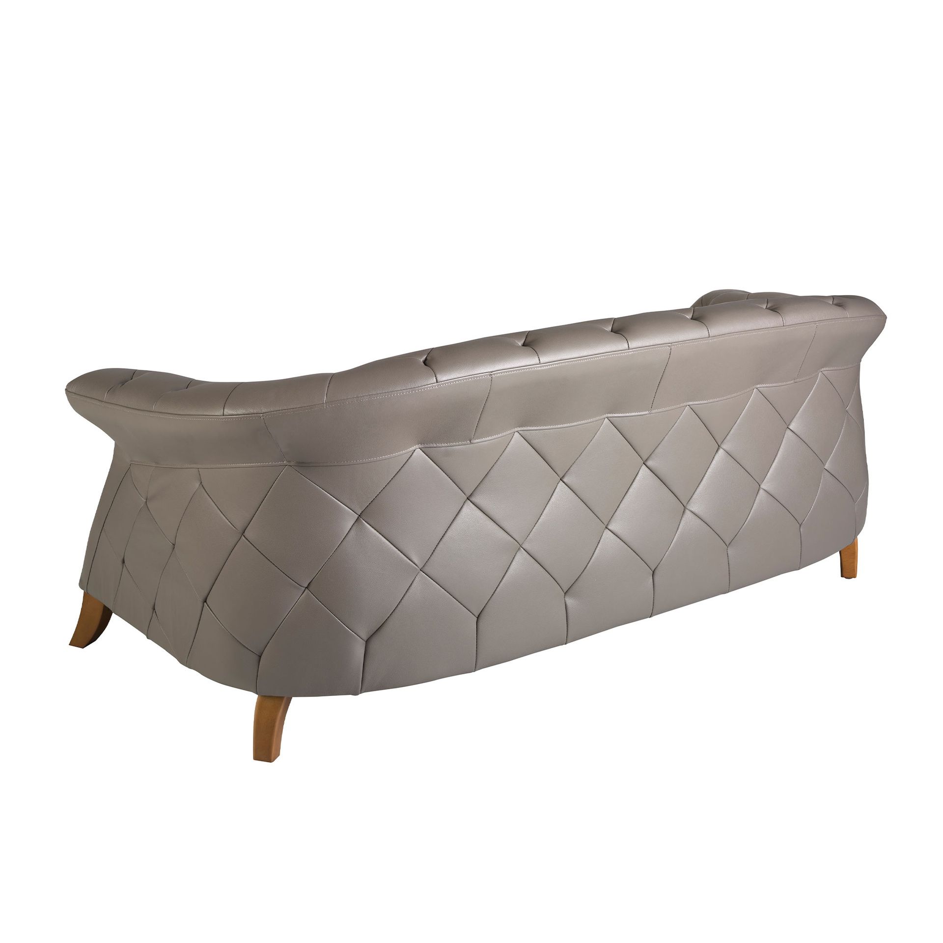 Диван 2-х местный 6187/EX007-2P-T541029 серый кожаный Angel Cerda