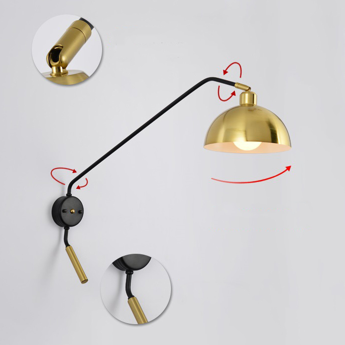 Настенный светильник TEODINE L70 Brass by ImperiumLoft