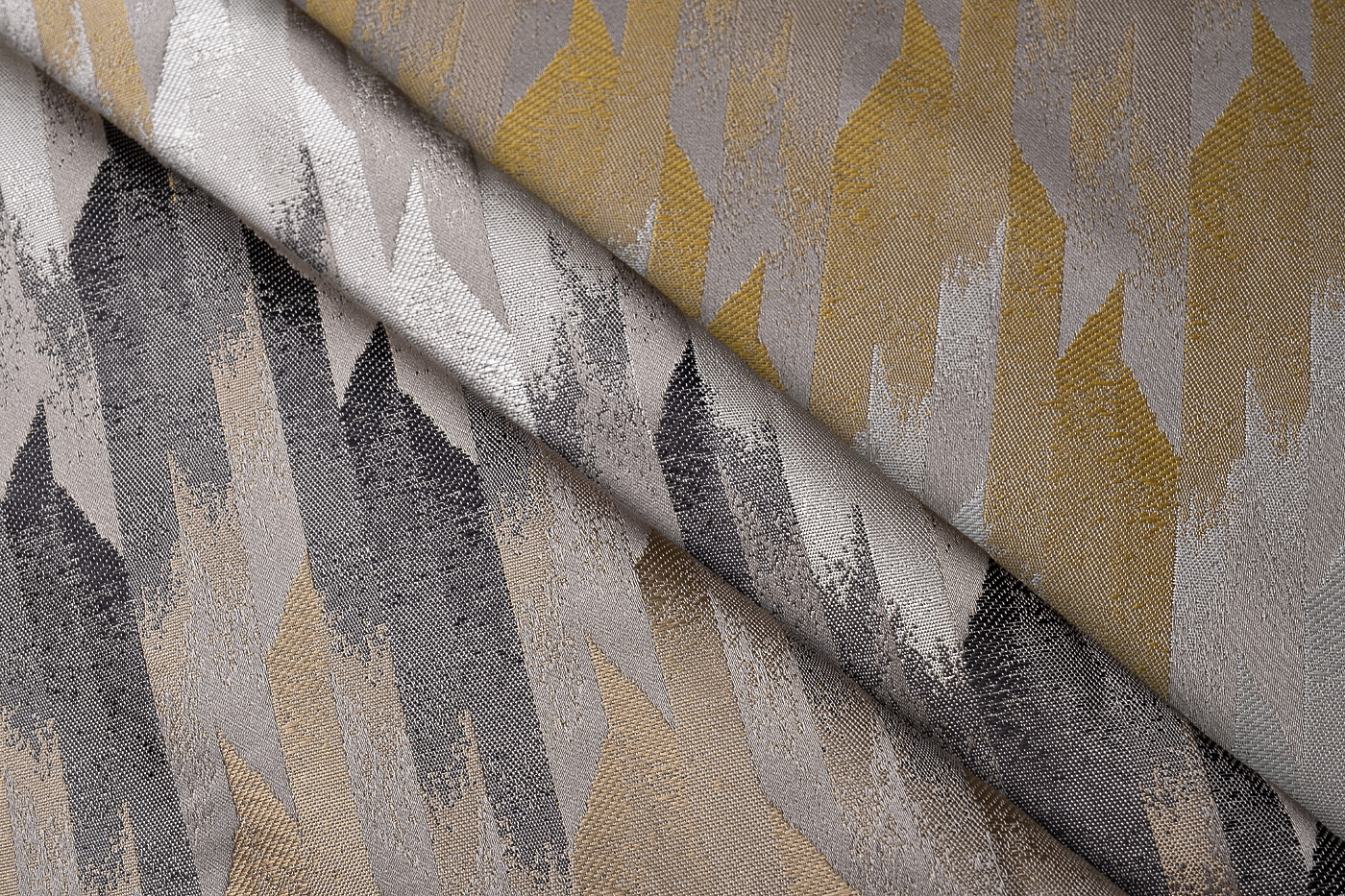 Ткань портьерная CASCADA с золотым Garda Decor 138AL-51773603-CASCADA SZOL