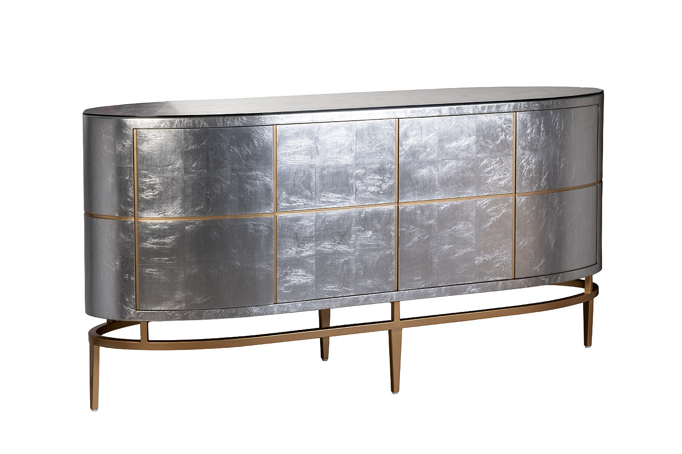 Комод Futuro серебристый с дверцами Garda Decor ART-2705-S
