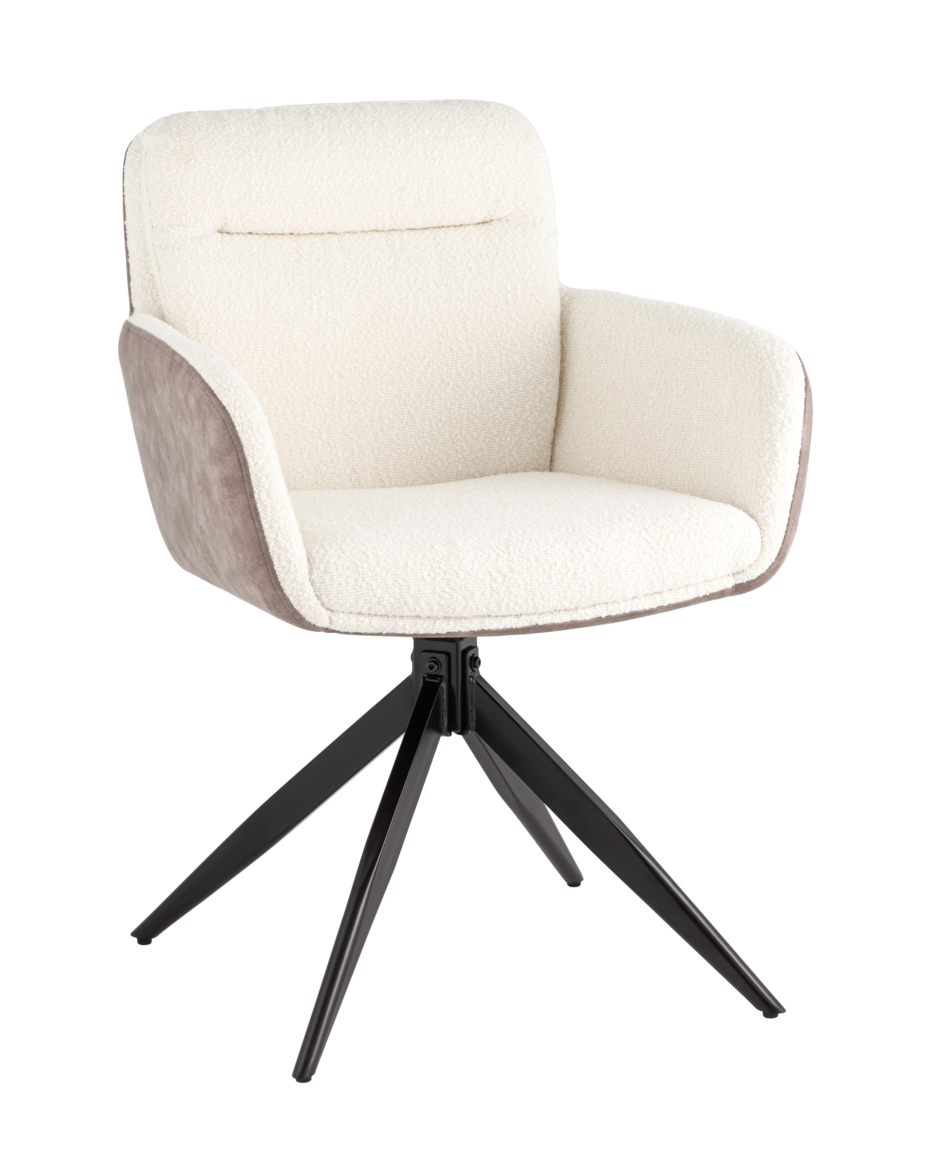 Стул обеденный Waldo молочный c бежевой экокожей Stool Group