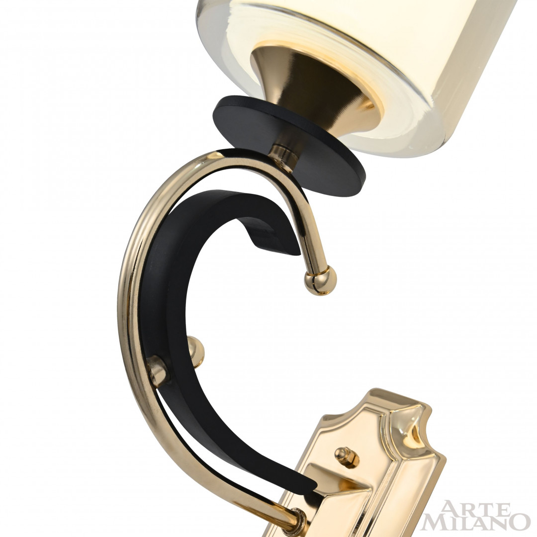 Бра с плафоном 302237/1W Bk/Gd Arte Milano