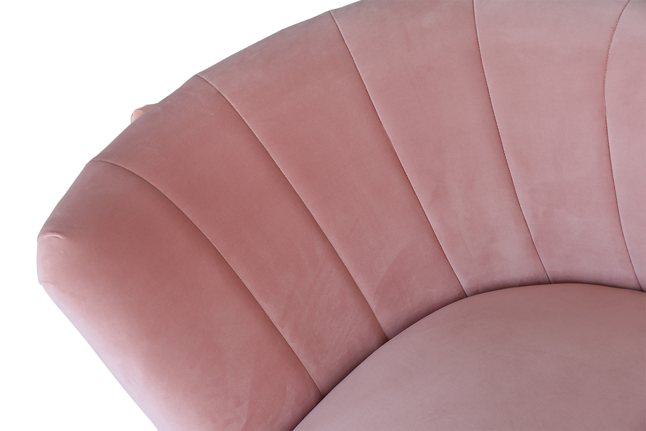 Кушетка-рекамье велюровая светло-розовая Garda Decor 87YY-1895 LPI