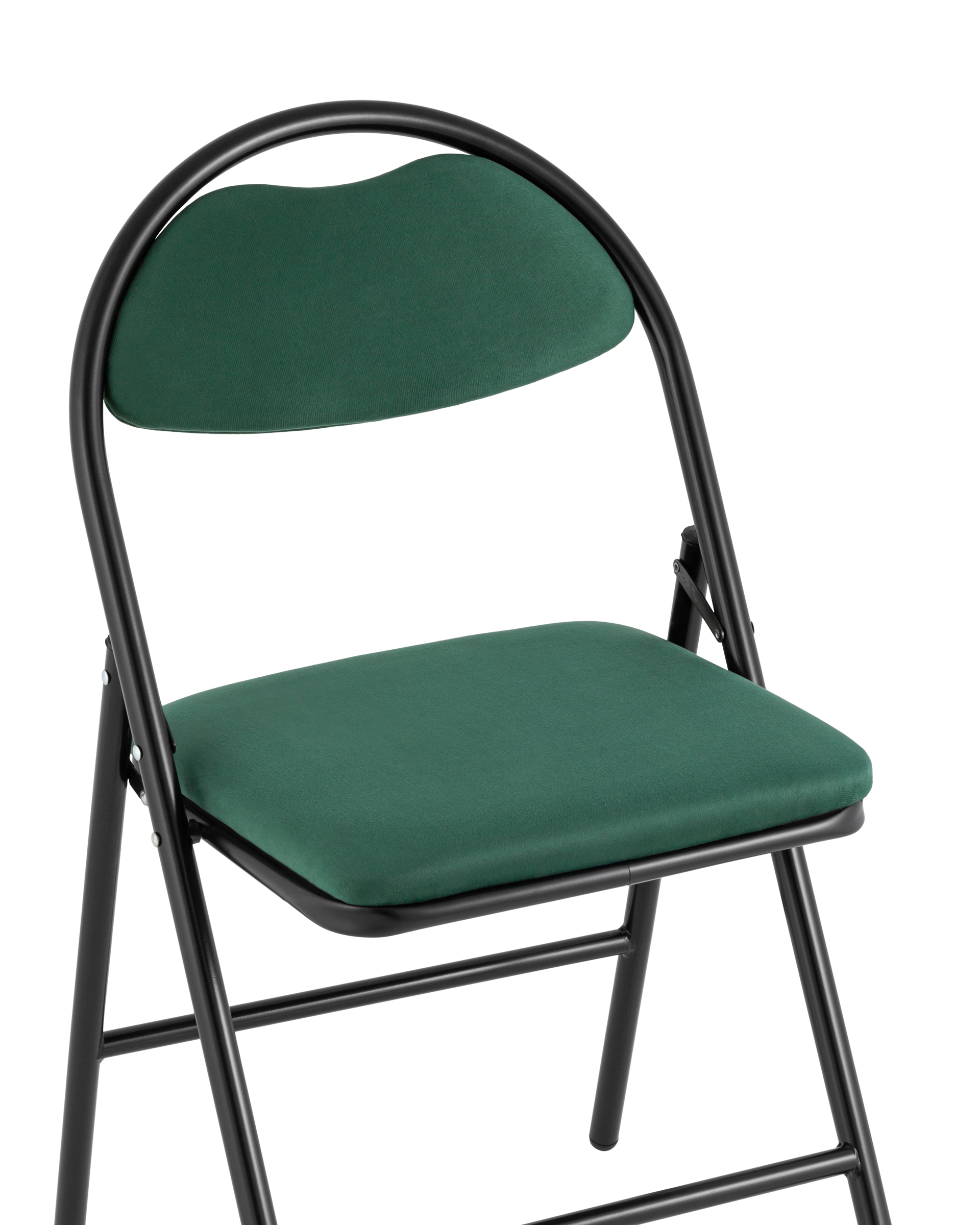 Стул складной Hagen велюр зелёный каркас черный Stool Group