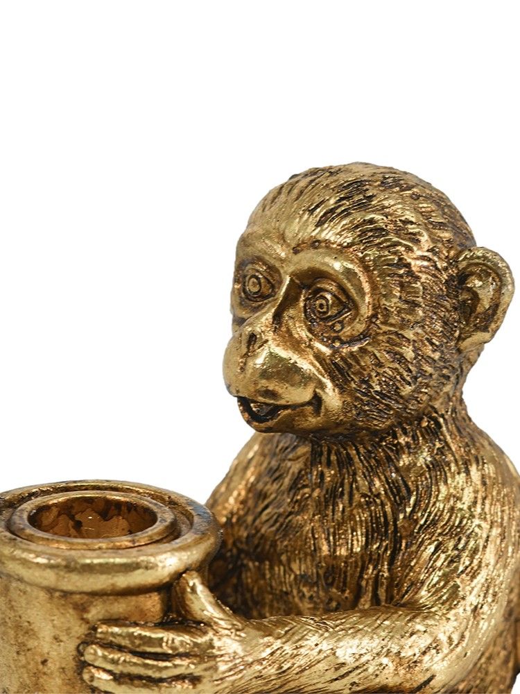 Подсвечник в руках обезьяны Glasar 72434