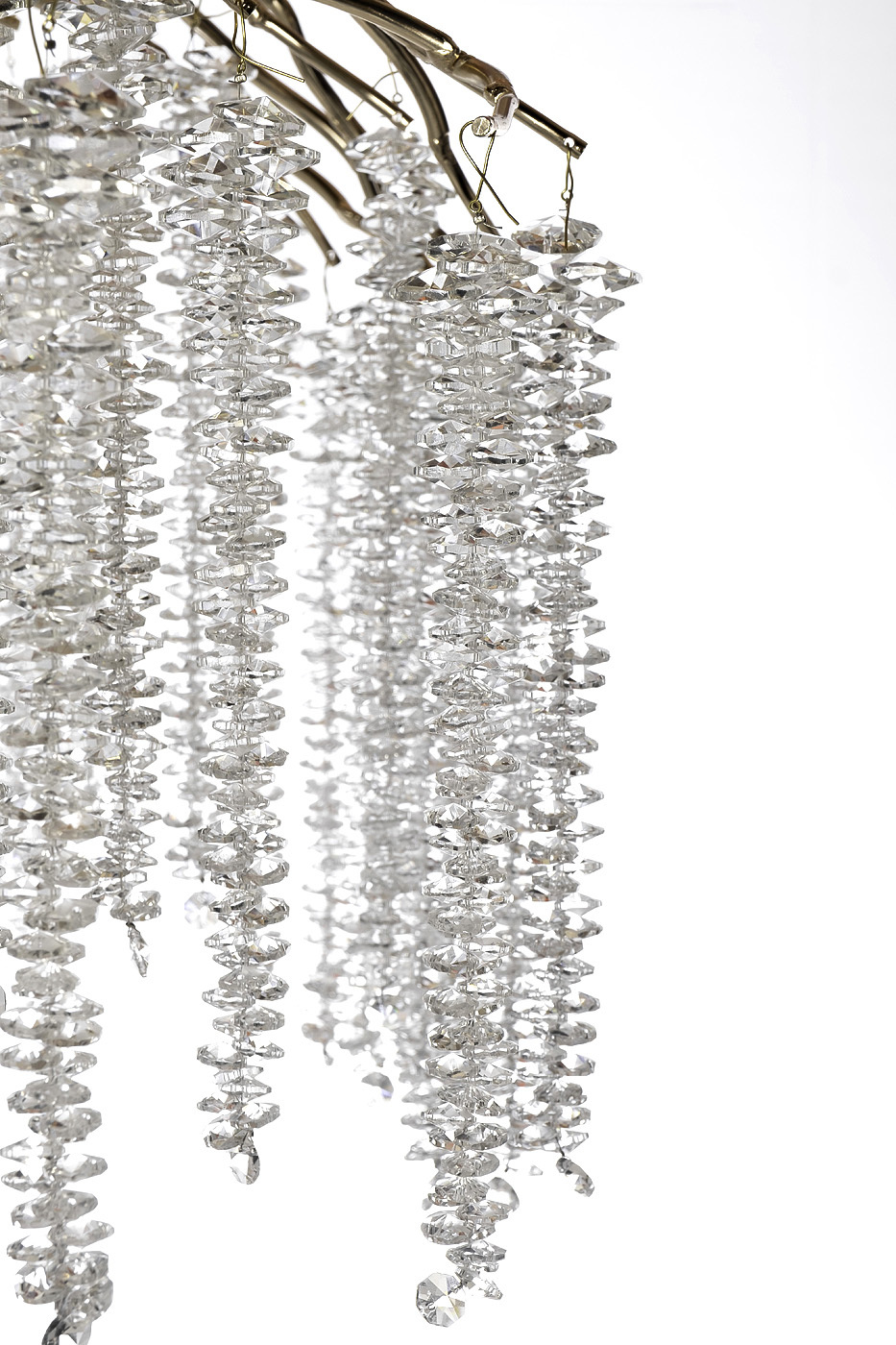 Люстра со стеклянными подвесами круглая цвет шампань Garda Decor 86-8066/800