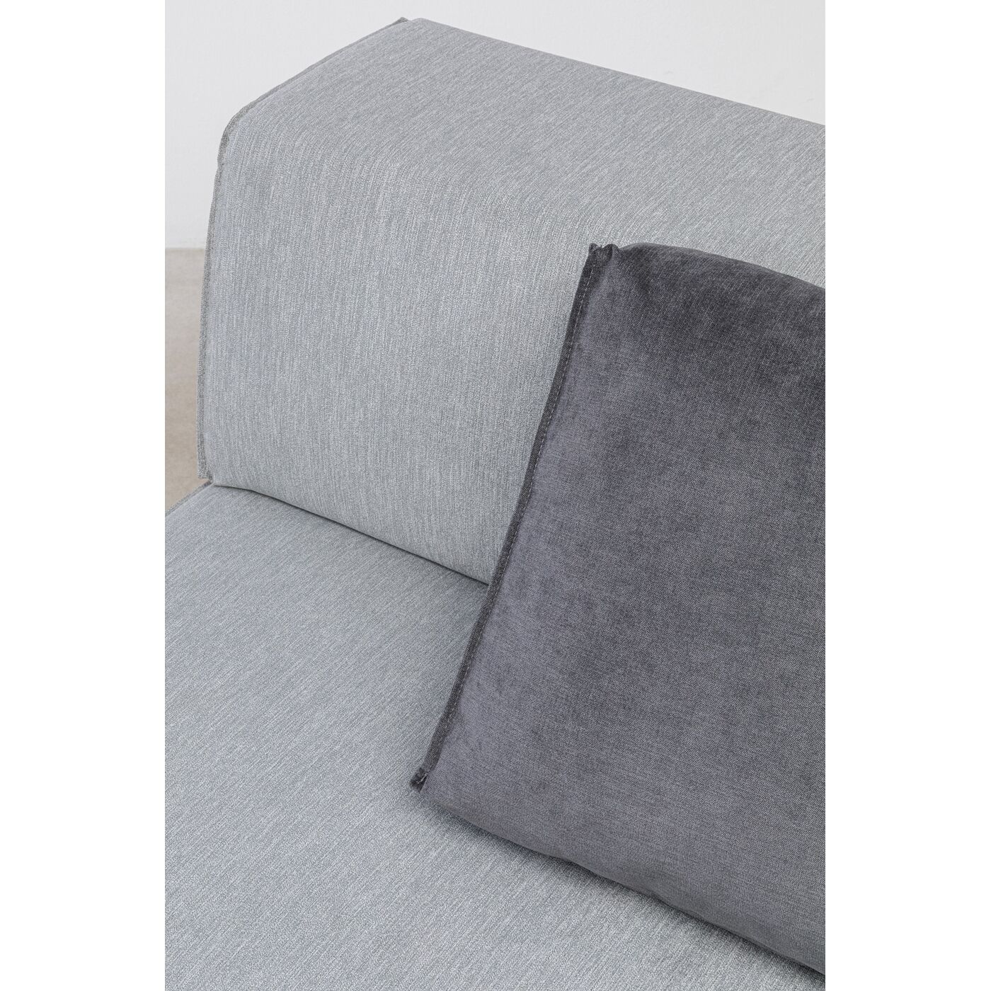 Оттоманка угловая левосторонняя Semi Infinity Elements Grey Left KARE 82400