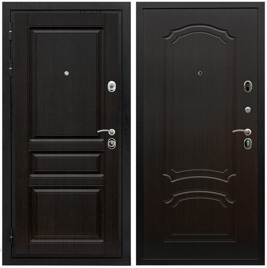 Дверь входная Graf Премиум-Н МДФ 16 мм ФЛ-243 Венге / МДФ 6 мм ФЛ-140 Венге