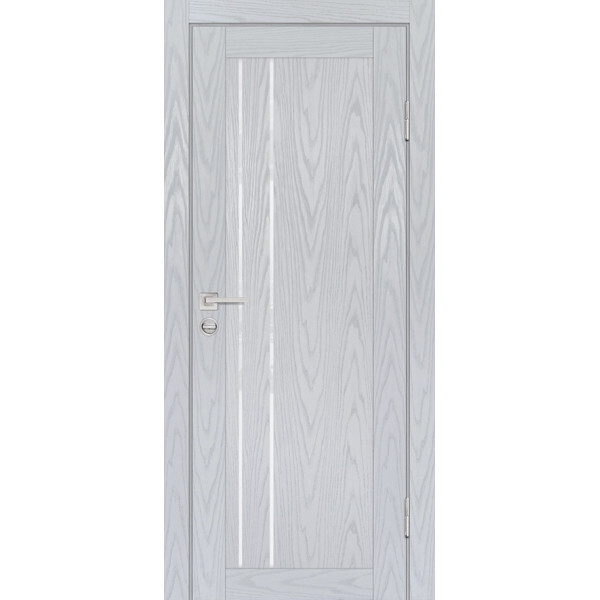 Межкомнатная дверь Graf PSM-10 белоснежный лакобель Дуб скай серый (2000 х 900)