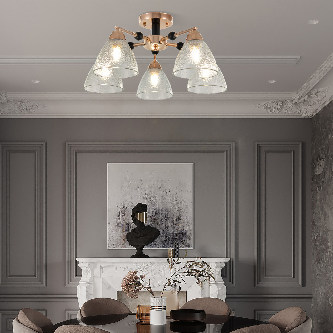 Люстра с плафонами 324119/5 FG+BK Arte Milano