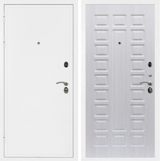 Дверь входная Graf Престиж Белая шагрень / МДФ 16 мм ФЛ-183 Дуб беленый