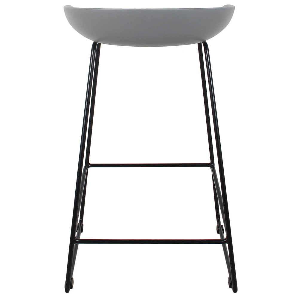 Стул полубарный Neo серый с чёрными ножками Bradex Home FR 0699