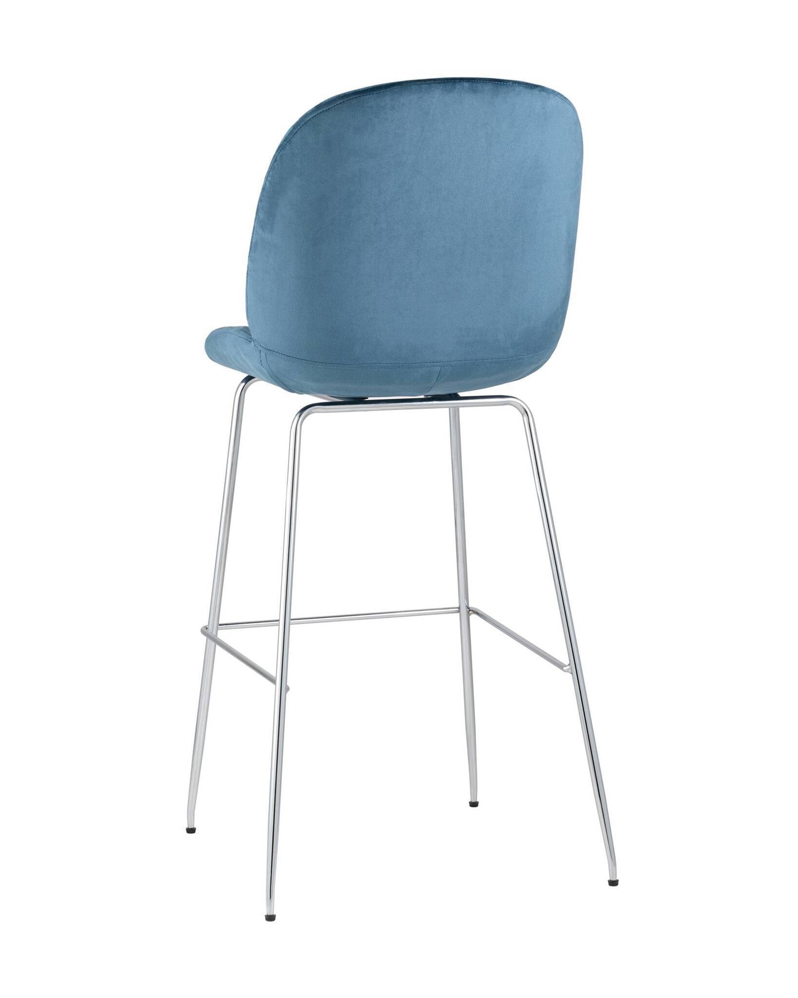 Стул барный Beetle со спинкой маренго хромированные ножки Stool Group