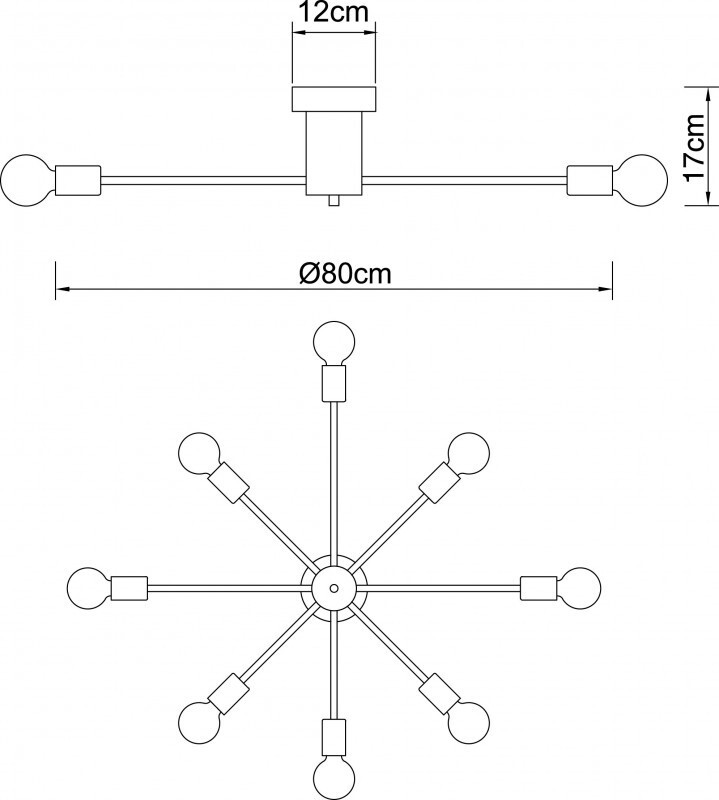 Люстра на штанге Arte Lamp A6702PL-8WH
