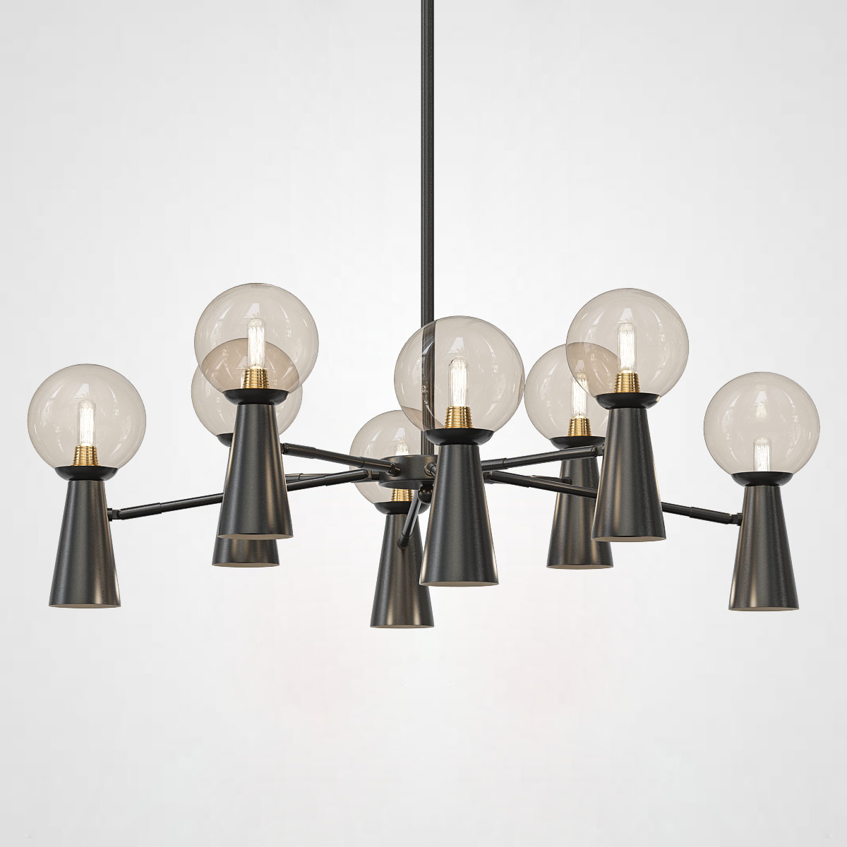 Потолочная люстра ABELINA L16 Black Amber by ImperiumLoft