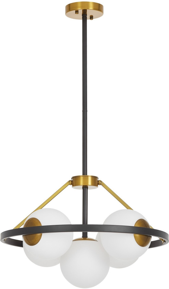 Потолочная люстра Lumina Deco LDP 8034-5 BK+WT