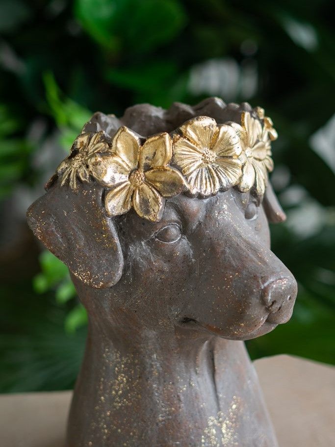 Кашпо Голова собачки Glasar B5531